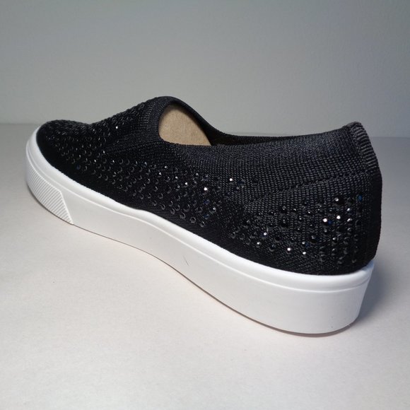 Skechers Size 7 M POPPY Black Woven New Sneakers - Picture 7 of 13